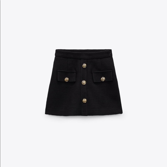 Zara Textured Buttoned Skort - Picture 4 of 10